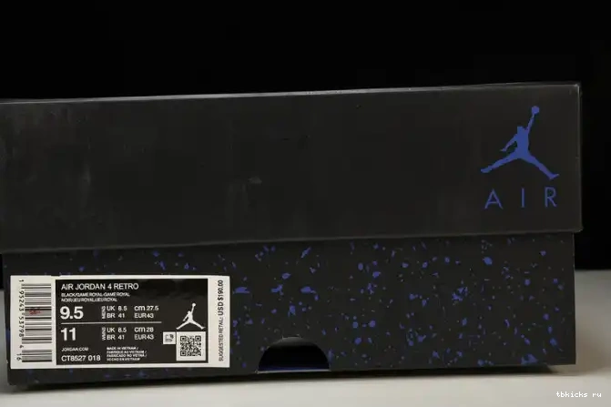 Cheap TB Black Jordan 4 Retro CT8527-018 Royal Game 0421